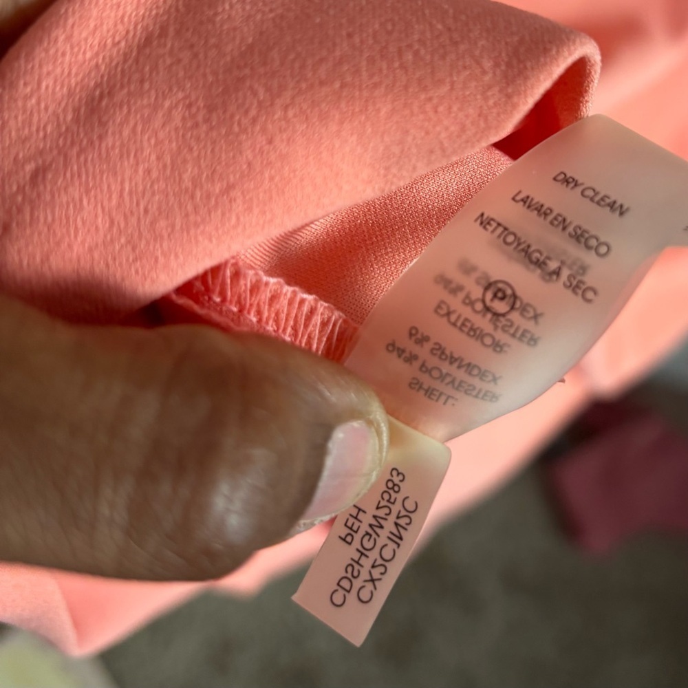 Calvin Klein Womens Dress Peach V-Neck 22W Cape Sheath Work to Dinner Elegant - Picture 6 of 10